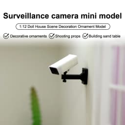 Hot Sale 1/12 Scale Miniature Surveillance Camera for Dollhouse Decor, Home Dolls Micro Scene Accessory