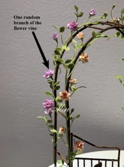 Handmade Clay Vine Plants Collection: Wisteria, Ivy & Rose Vine Miniatures with Lotus & Chrysanthemum for 1:6 Dollhouse Garden