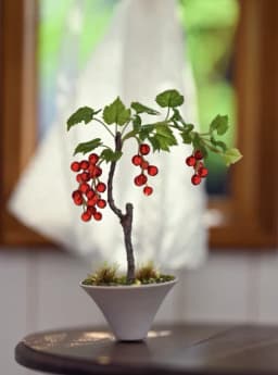 Handmade Clay Vine Plants Collection: Wisteria, Ivy & Rose Vine Miniatures with Lotus & Chrysanthemum for 1:6 Dollhouse Garden