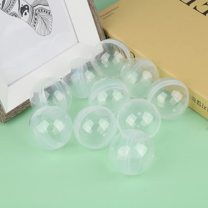 50PCS Clear Can Open Transparency Plastic Capsule Toy Surprise Ball Tiny Container Making Things Model