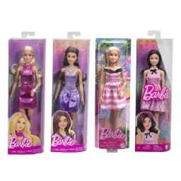 Genuine Barbie Doll Fashionistas Blond Hair Pink Dress Bracelet Silvery Necklace Toys for Girls Dolls Accessories Birthday Gift