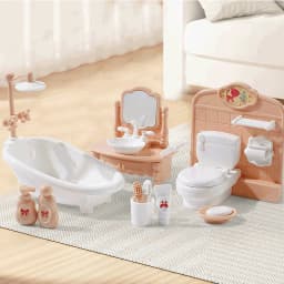 Miniature Dollhouse Furniture Kitchen Living Room Bedroom Bathroom Doll House Furniture Pretend Play Dollhouse Miniatures