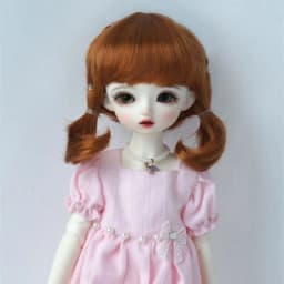 JD589  OB11 1/8  1/6   1/4  Twins  top braids pony  doll wigs   5-6inch  6-7inch  7-8inch Synthetic mohair Fashion BJD hair