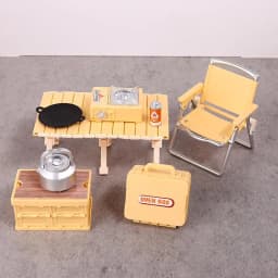 Dollhouse Miniature Camping Picnic Set Folding Chair Gas Stoves Model Decor Toy Doll House Accessories