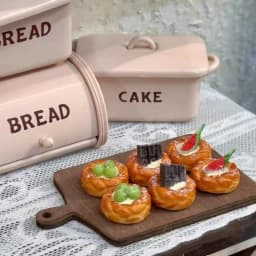 Miniature Croissant Clay Model Kitchen Baking Props Furniture Accessories Mini Pudding Drink Food Play Diy Dollhouse Dessert Toy