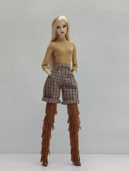 Doll Shoes Parts 1/6 Supermodel Doll Fashion Versatile Knee-High Boots Senior Sense Tassel Boots For FR2 Babi Royalty Obitsu