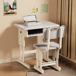 Simulated Dollhouse Desks Chairs Furniture Model Writing Study Miniature School Desks Classroom Decor Play House Desk Model Toy