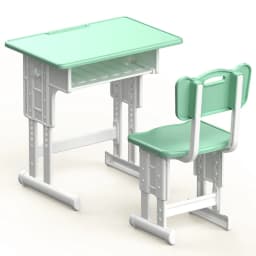 Simulated Dollhouse Desks Chairs Furniture Model Writing Study Miniature School Desks Classroom Decor Play House Desk Model Toy