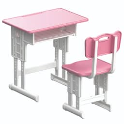 Simulated Dollhouse Desks Chairs Furniture Model Writing Study Miniature School Desks Classroom Decor Play House Desk Model Toy
