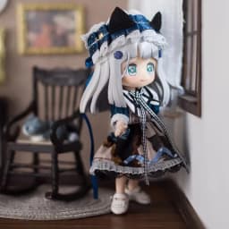 For Obitsu 11 Doll Cat Maid Style Cute Dress Clothes Suit For OB11 Gsc 1/12 Bjd YMY Body Doll Outfit Clothes Gift Idea