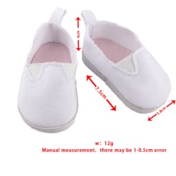 7cm Hook-And-Loop Doll Sneakers Pu Leather Doll Shoes Mini Cloth Shoes For 18-inch American & OG,43cm Baby Newborn Girl Dolls