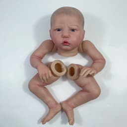 MRB 19 inch Already Painted Reborn Doll Kits Ellie-Sue With Blue Eyes Vinyl Reborn 3D Painted Skin Unassembled DIY Doll Kit Mold