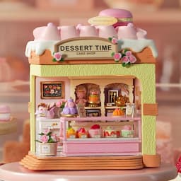 DIY Miniature Dollhouse Cake Shop 3D Wooden Puzzle Mini House Kit Handmade Mini Bakery Model Perfect Birthday Gift