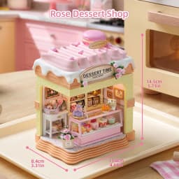 DIY Miniature Dollhouse Cake Shop 3D Wooden Puzzle Mini House Kit Handmade Mini Bakery Model Perfect Birthday Gift