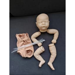 18Inch Unpainted Reborn Kit Romilly Unfinished Reborn Blank Doll Kits with Body Cloth