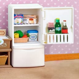 1 Piece Dollhouse Furniture Miniature Refrigerator: Upper and Lower Layer Single Door Fridge Model, 1/12 Scale Mini fridge
