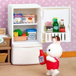 1 Piece Dollhouse Furniture Miniature Refrigerator: Upper and Lower Layer Single Door Fridge Model, 1/12 Scale Mini fridge