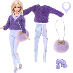 11.5'' Girl Doll Clothes with Accessories Sport Suit 30cm Dress Coat Blouse Pant Shoes Glasses Earphones Toy Accessories Gift