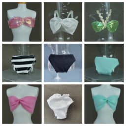 1/6 Female Doll Bras Briefs Underwear Kids DIY Doll Clothing Accessories for Princess Dolls Candy Color Doll Decors