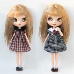 Blyth Doll Clothes BJD Dress School Uniform Plaid Dress Kawaii JK Style Outfit for OB24 YMY Licca Azone Fashion Doll Accessories