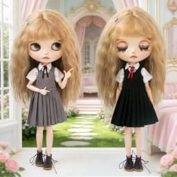 Blyth Doll Clothes BJD Dress School Uniform Plaid Dress Kawaii JK Style Outfit for OB24 YMY Licca Azone Fashion Doll Accessories