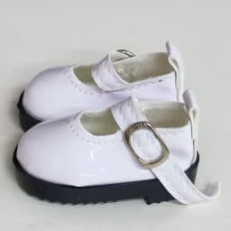 Mini Flat Bottomed Toy Shoes Bottomed Glossy 4.7cm X 2.5cm Leather Shoes Leather DIY Doll Shoes 1/6 Point Doll