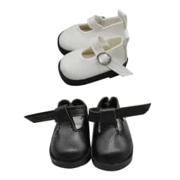 Mini Flat Bottomed Toy Shoes Bottomed Glossy 4.7cm X 2.5cm Leather Shoes Leather DIY Doll Shoes 1/6 Point Doll