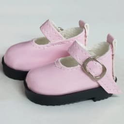 Mini Flat Bottomed Toy Shoes Bottomed Glossy 4.7cm X 2.5cm Leather Shoes Leather DIY Doll Shoes 1/6 Point Doll