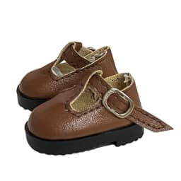 Mini Flat Bottomed Toy Shoes Bottomed Glossy 4.7cm X 2.5cm Leather Shoes Leather DIY Doll Shoes 1/6 Point Doll