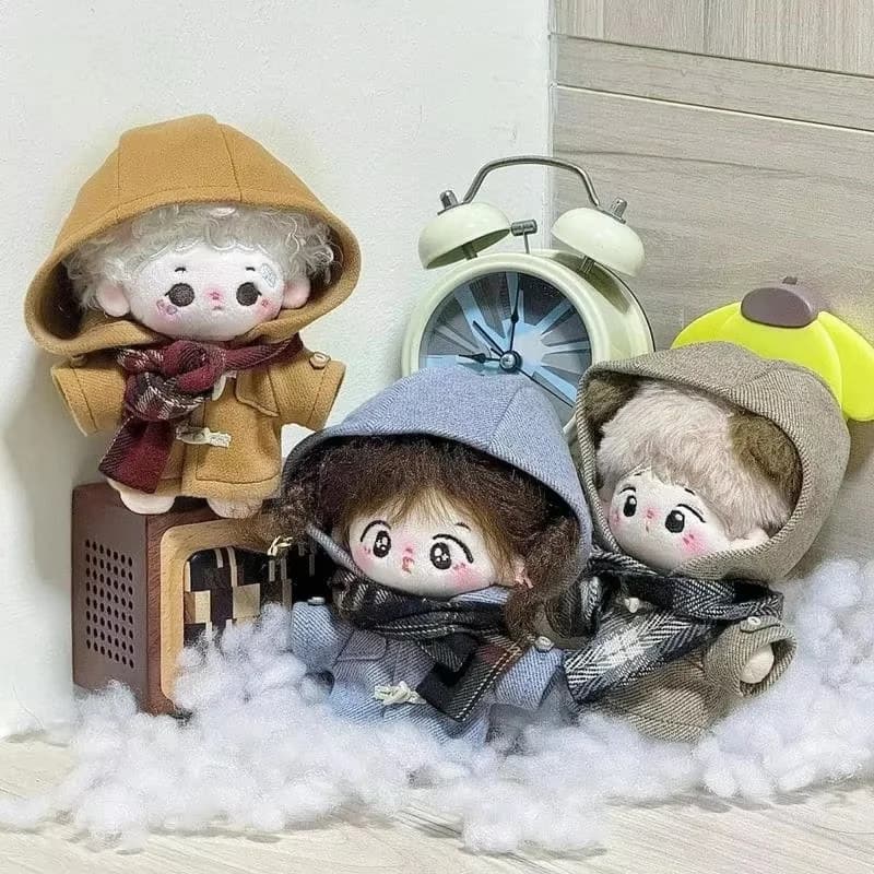 10 cm cotton doll clothes four-color winter woolen coat scarf sea stars can wear no attribute doll replacement Kawaii