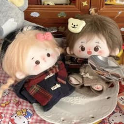 10 cm cotton doll clothes four-color winter woolen coat scarf sea stars can wear no attribute doll replacement Kawaii
