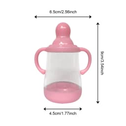 2 Styles Pink&Blue Cuddly Mini Bottle & Pacifier for Silicone Bebe Reborn Dolls High Quality Set Perfect For Doll Gifts