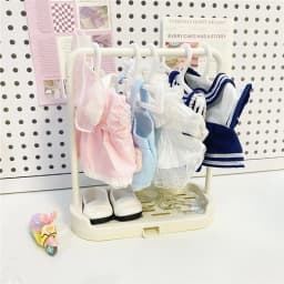 Suit 10-20cm Cotton Doll BJD Doll Outfit Clothes Hanger For Labubu Doll Clothing Hanger Support Rack Set Dollhouse Accessories