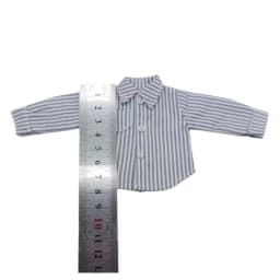 For 1/8 Dolls Clothes Sharp Collar Shirt 2026 New Stripe Shirt Cute Cartoon Doll Dress Up Tie Action Figure Trendy Doll Clothes