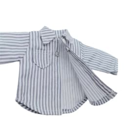 For 1/8 Dolls Clothes Sharp Collar Shirt 2026 New Stripe Shirt Cute Cartoon Doll Dress Up Tie Action Figure Trendy Doll Clothes