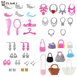 ▶20PCS Universal Earrings Bracelets Crown For 1/6 Doll Accessories Fashion Set Girl's Doll Jewelry DIY Decoration Toy