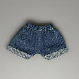 Only clothes, no dolls for 17cm labubu denim shorts 15cm figurine Labubu universal summer shorts Versatile and changeable pants