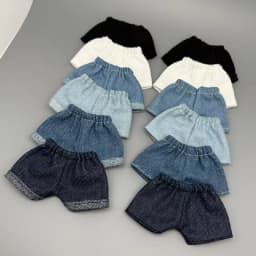 Only clothes, no dolls for 17cm labubu denim shorts 15cm figurine Labubu universal summer shorts Versatile and changeable pants