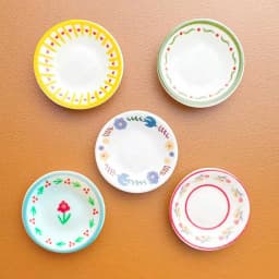 5pcs Dollhouse Miniature Kitchen Plates: Cute Pastoral Style Mini Simulation Tableware, Dining Table Decor Model (without food)