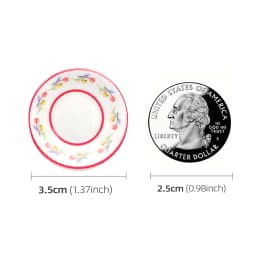 5pcs Dollhouse Miniature Kitchen Plates: Cute Pastoral Style Mini Simulation Tableware, Dining Table Decor Model (without food)