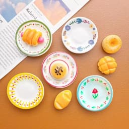 5pcs Dollhouse Miniature Kitchen Plates: Cute Pastoral Style Mini Simulation Tableware, Dining Table Decor Model (without food)