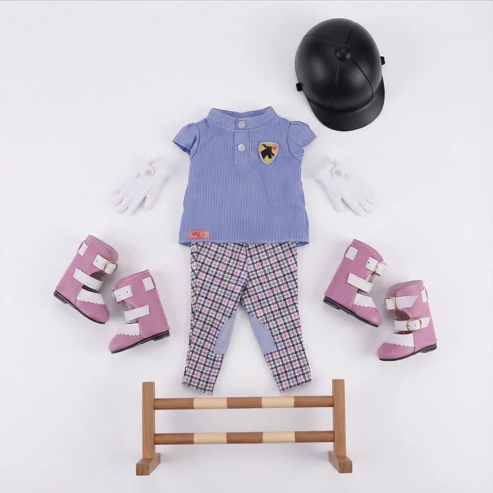 Horse riding suit Suit Doll Clothes Shoes Accessories For 43 cm ,18 Inch Girl Of American Doll Good Gift