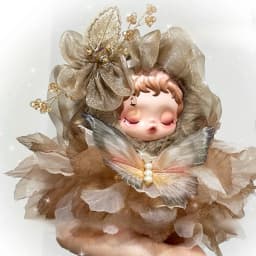 Doll Clothes For Skullpanda Light Weaving Garden Exquisite Fairy Skirt Butterfly Flower Hair Ring Set Replacement Accessories