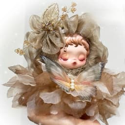 Doll Clothes For Skullpanda Light Weaving Garden Exquisite Fairy Skirt Butterfly Flower Hair Ring Set Replacement Accessories