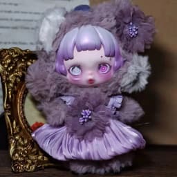 Doll Clothes For Skullpanda V3 You Found Me Series Ratty Bear Purple Dress Replacement10cm Mini Doll Outfit Accessories Gifts
