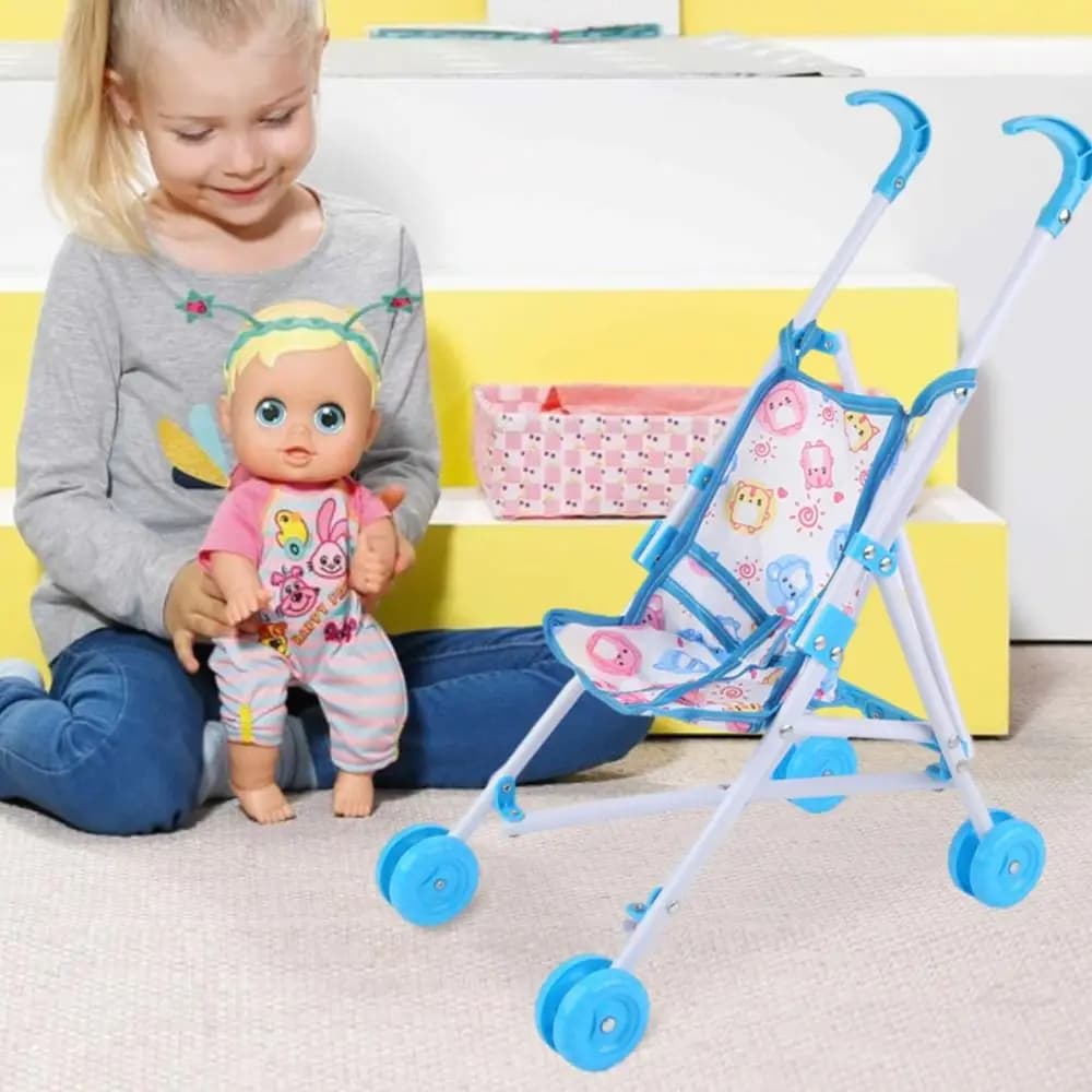 Trendy Interactive Dolls Pram Play Toys Stable Baby Stroller Plastic Doll Accessories for Boys Girls Babies Dolls & Accessories