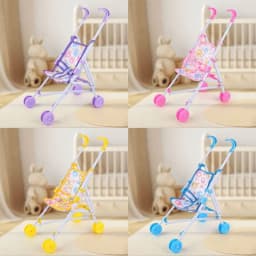 Trendy Interactive Dolls Pram Play Toys Stable Baby Stroller Plastic Doll Accessories for Boys Girls Babies Dolls & Accessories