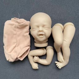 10inch Salia Sleeping Reborn Doll Kit with Signature Unfinished Unpainted Lifelike Mini Blank DIY Doll Parts With Cloth Body