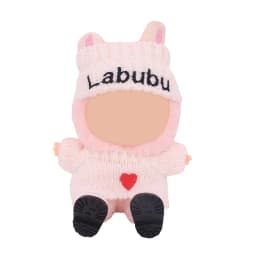 For Labubu Doll Headband+Sweater+Camera Warm Cute Outfit Accessories For 17CM Plush Doll Clothes,Festival Birthday Gift Girl Toy