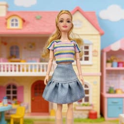 4 Sets Fashion Casual Clothes for 11.5 Inch/30cm Doll Comfortable Doll Outfit Dress Up Accessories Sweet Princess Style DIY